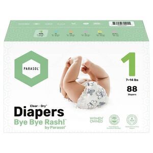 Parasol -  Clear+Dry Natural Disposable Diapers Size  White